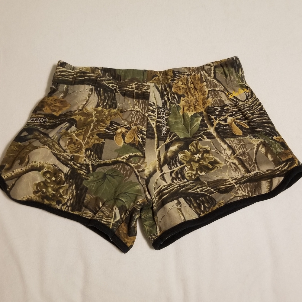 Cabela's, Seclusion 3D, Wood Camo Cotton Shorts, M